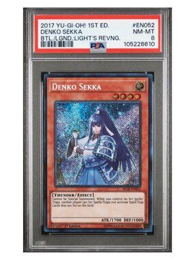 YU-GI-OH! 2017 BATTLES OF LEGEND DENKO SEKKA #EN052 1ST EDITION PSA 10 GEM MINT